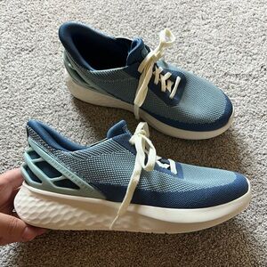 Kizik Athens Women’s Size 9.5 Wide Hands Free Slip On Sneakers Shoes Aqua Blue